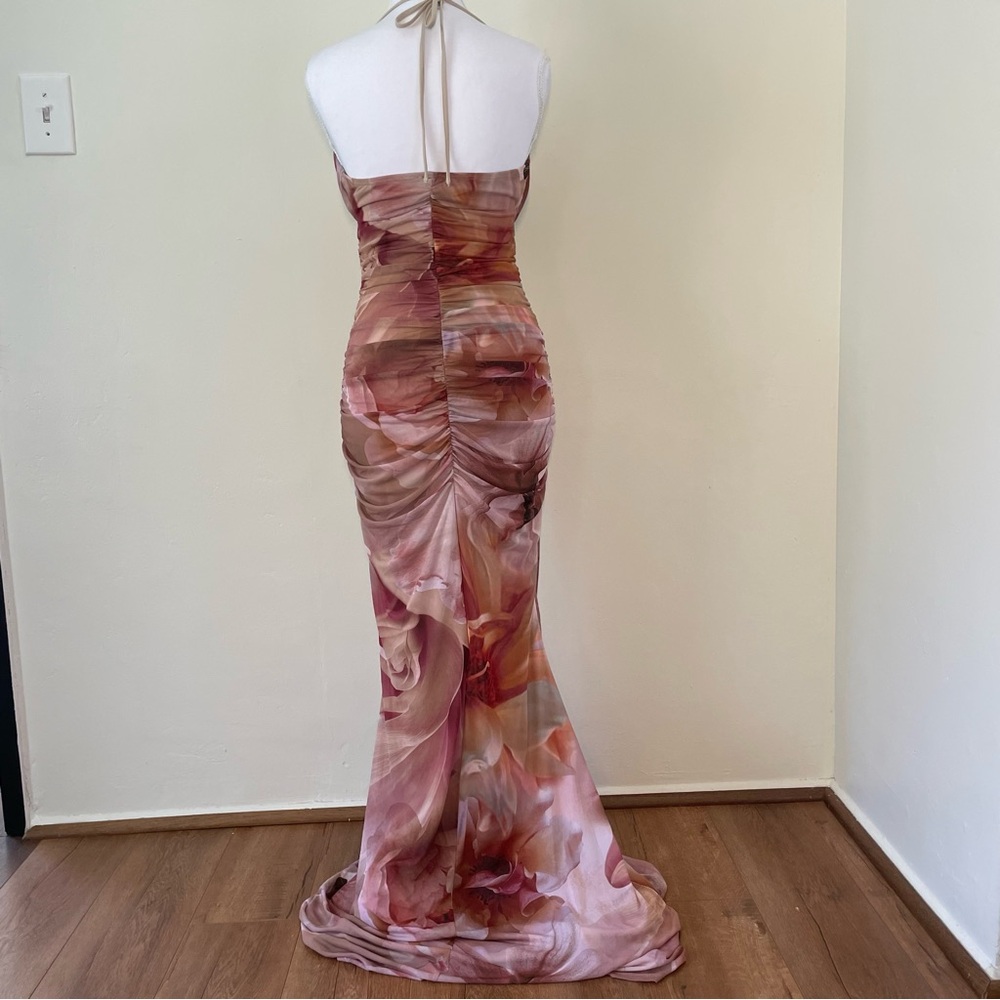 Windsor McKenzie Floral Halter Mermaid Formal Dress - Picture 8 of 8
